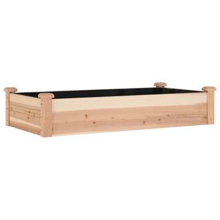 Jardinière De Jardin Doublure 120x60x25 Cm Bois Massif Sapin