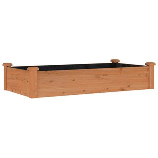 Jardinière De Jardin Doublure 120x60x25 Cm Bois Massif Sapin