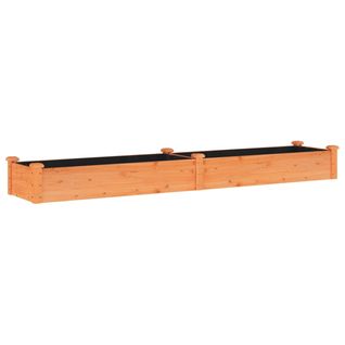 Jardinière De Jardin Doublure 240x45x25 Cm Bois Massif Sapin