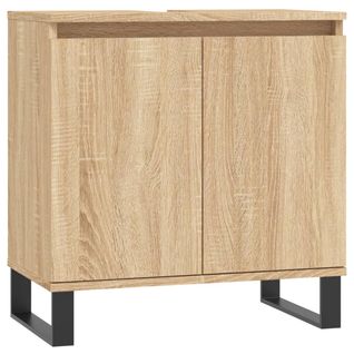 Armoire De Bain Chêne Sonoma 58x33x60 Cm Bois Contreplaqué