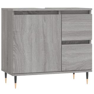 Armoire De Bain Sonoma Gris 65x33x60 Cm Bois Contreplaqué