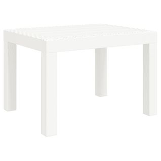 Table De Jardin Blanc 59x47x40 Cm Pp