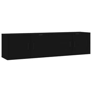 Meubles TV Muraux 2 Pièces Noir 80x34,5x40 Cm