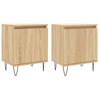 Tables De Chevet 2pcs Chêne Sonoma 40x30x50cm Bois Contreplaqué