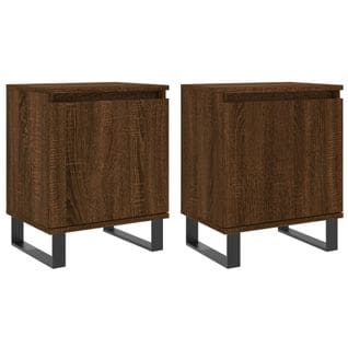 Tables De Chevet 2pcs Chêne Marron 40x30x50cm Bois Contreplaqué