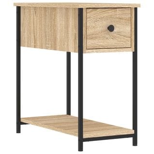 Table De Chevet Chêne Sonoma 30x60x60 Cm Bois Contreplaqué