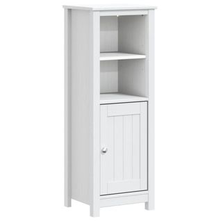 Armoire De Salle De Bain Berg Blanc 40x34x110 Cm Pin Massif