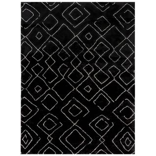 Tapis Style Berbère Ramin En Acrylique - Noir - 160x230 Cm
