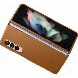 Coque En Cuir Z Fold3 Marron Clair