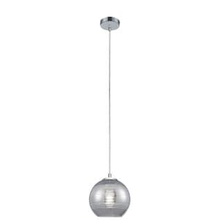 Suspension Jaron - Diam. 20 X H. 120 Cm - Verre Et Chrome