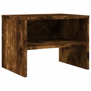 Table De Chevet,table De Nuit,meuble De Rangement Chêne Fumé 40x30x30 Cm Bois D'ingénierie