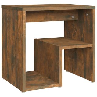 Table De Chevet,table De Nuit,meuble De Rangement Chêne Fumé 40x30x40 Cm Bois D'ingénierie