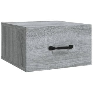 Table De Chevet Murale - Table De Nuit Sonoma Gris 35x35x20 Cm