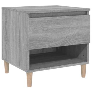 Table De Chevet, Table De Nuit Pour Chambre Salon Sonoma Gris 50x46x50 Cm Bois D'ingénierie