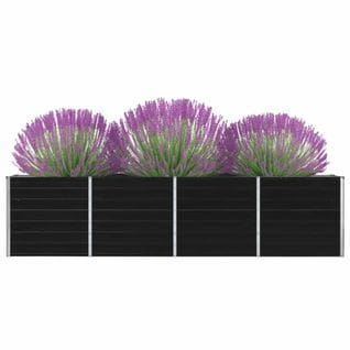 Jardinière - Pot De Fleurs - Bac à Fleurs 320x40x77 Cm Acier Galvanisé Anthracite