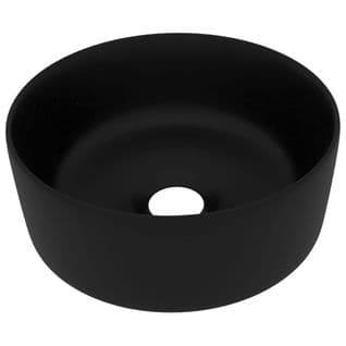 Vasque à Poser Rond Noir Mat 40x15 Cm Céramique