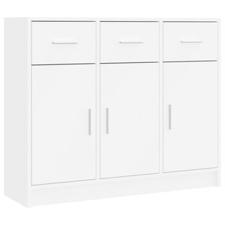 Buffet - Bahut - Meuble De Rangement Blanc 91x28x75 Cm Bois D'ingénierie