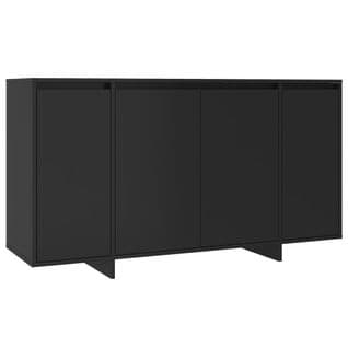 Buffet - Bahut - Meuble De Rangement Noir 135x41x75 Cm Bois D'ingénierie