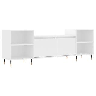 Meuble TV - Banc TV - Meuble De Rangement Pour Salon Blanc 160x35x55 Cm Bois D'ingénierie