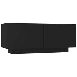 Meuble TV - Banc TV - Meuble De Rangement Pour Salon Noir 100x35x40 Cm Aggloméré