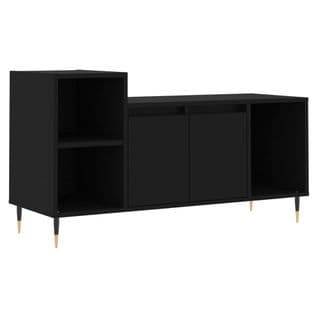 Meuble TV - Banc TV - Meuble De Rangement Pour Salon Noir 100x35x55 Cm Bois D'ingénierie