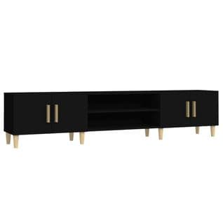 Meuble TV - Banc TV - Meuble De Rangement Pour Salon Noir 180x31,5x40 Cm Bois D'ingénierie