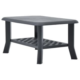 Table Basse, Table De Salon Anthracite 90x60x46 Cm Plastique