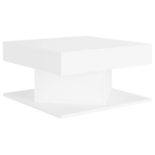 Table Basse, Table De Salon Blanc 57x57x30 Cm Bois D'ingénierie