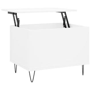 Table Basse, Table De Salon Blanc 60x44,5x45 Cm Bois D'ingénierie