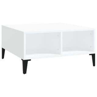 Table Basse, Table De Salon Blanc 60x60x30 Cm Bois D'ingénierie