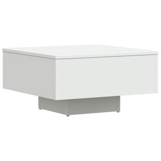 Table Basse, Table De Salon Blanc 60x60x31,5 Cm Bois D'ingénierie