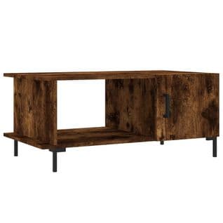 Table Basse, Table De Salon Chêne Fumé 90x50x40 Cm Bois D'ingénierie