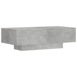 Table Basse, Table De Salon Gris Béton 100x49,5x31 Cm Bois D'ingénierie