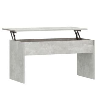 Table Basse, Table De Salon Gris Béton 102x50,5x52,5 Cm Bois D'ingénierie