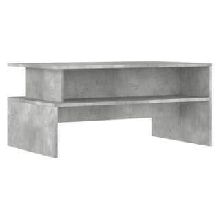 Table Basse, Table De Salon Gris Béton 90x55x42,5 Cm Bois D'ingénierie