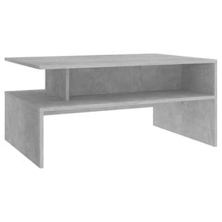 Table Basse, Table De Salon Gris Béton 90x60x42,5 Cm Bois D'ingénierie