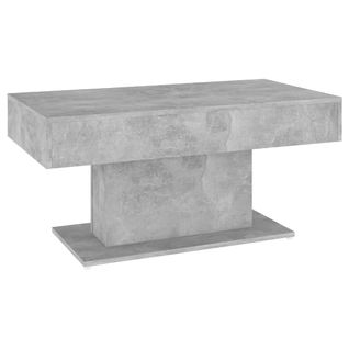 Table Basse, Table De Salon Gris Béton 96x50x45 Cm Bois D'ingénierie