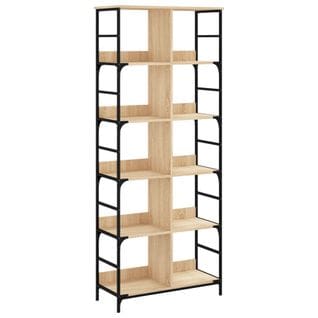 Bibliothèque, Étagère, Meuble De Rangement Chêne Sonoma 78,5x33x188,5 Cm Bois D'ingénierie