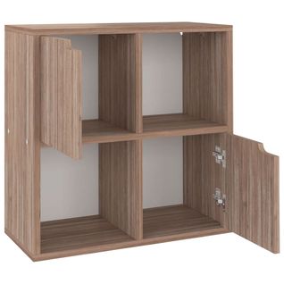 Bibliothèque, Étagère, Meuble De Rangement Chêne Sonoma Gris 60x27,5x59,5cm Bois D’ingénierie