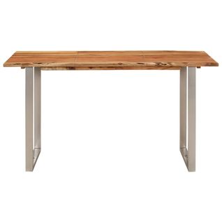 Table De Salle à Manger - Table à Manger 140x70x76 Cm Bois D'acacia Solide