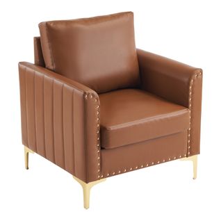 Fauteuil Moderne En Cuir Pu, Fauteuil Chesterfield