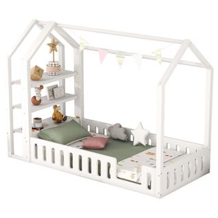 Lit Enfant Cabane 90x200 Cm - Blanc