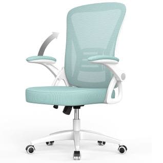 Chaise de bureau chaise de bureau ergonomique avec accoudoir rabattable à 90° support lombaire vert