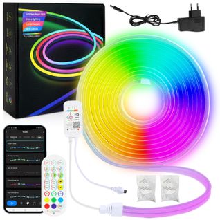 Néon Bande LED 2m, Rgbic Ruban LED, App Et Télécommande Ir Étanche Ip65 Flexible Silicone