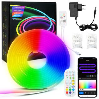 Néon Bande LED 3m, Rgbic Ruban LED, App Et Télécommande Ir Étanche Ip65 Flexible Silicone