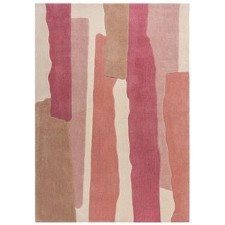 Tapis De Salon Moderne Calabre En Polyester - Rose - 160x230 Cm