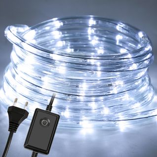 Tube Lumineux LED Multicolore Extérieur Étanche Chaîne Lumineuse Lampe Décor 30m Blanc Froid