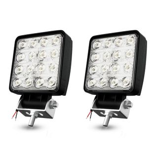 2x 48wprojecteur Phare De Travail 12v 24v LED Carré LED Moto Spot Feux Additionnels Offroad Lampe