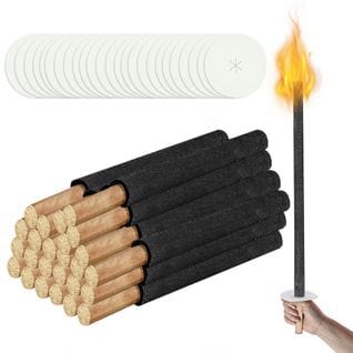 Torche Jardin Torches 42cm Cœur De Flamme Torches De Cire Pour Enfants 45 Min 25x