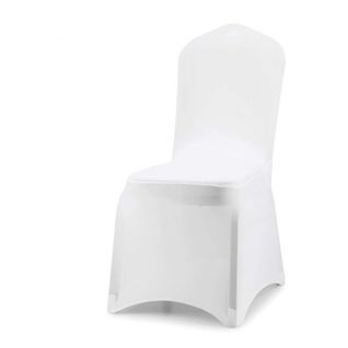 100 Pièces Moderne Housse De Chaise Extensible Blanche Pour Salle à Manger Bouquet De Mariage